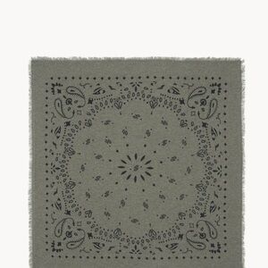 Large Kujten Cashmere Scarf in Marl Khaki